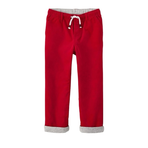Gymboree Red Corduroy Pull on  Roll Up Pants Size 5T - Picture 1 of 9